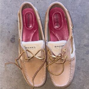 Sperry Top-Sider Beige and Cream Boat Shoes